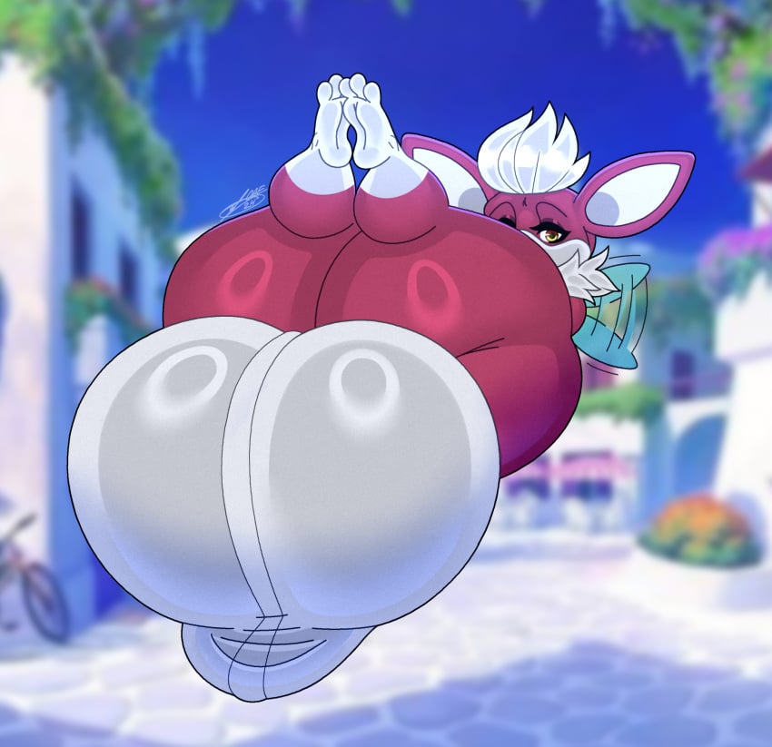 2024 anthro ass balls big_balls big_butt blue_wings blurred_background building chip_(sonic) colored derius digital_media_(artwork) femboy flying gaia genitals hair hi_res huge_balls huge_butt huge_thighs hyper hyper_balls hyper_butt hyper_genitalia hyper_thighs looking_at_viewer male motion_lines multicolored_body outside plant red_body red_ears saggy_balls sega shaded shrub signature solo sonic_(series) sonic_the_hedgehog_(series) sonic_unleashed tail teapot_(body_type) thick_thighs two_tone_body white_balls white_body white_hair white_inner_ear wings yellow_eyes