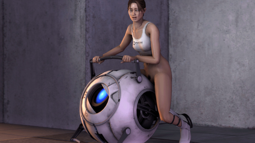 3d animated chell grinding lordaardvark masturbation portal_(series) portal_2 pubic_hair robot rubbing source_filmmaker wheatley