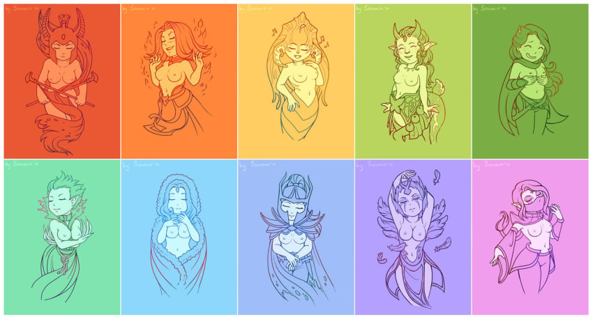 10girls aiushtha_the_enchantress armor breast_grab breasts crystal_maiden death_prophet dota dota_2 dress enchantress headgear helmet legion_commander lina merfolk mermaid monster_girl naga_siren navel nipples phantom_assassin skirt spirit taur templar_assassin topless vengeful_spirit windranger