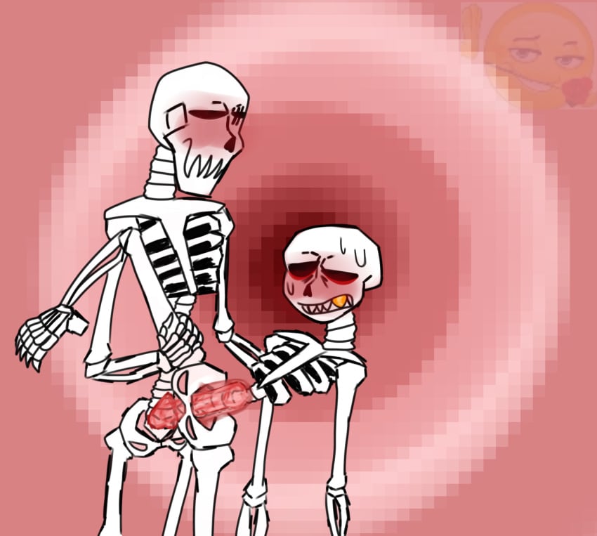 2boys blush brothers holding_legs incest male male_penetrated papyrus sans standing standing_sex underfell undertale