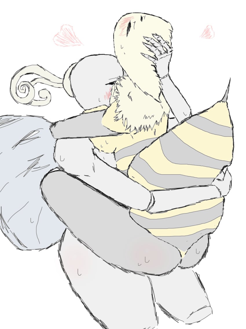 4_eyes anthro anthro_only bee brown_eyes bug bug_girl female female_focus female_only furry furry_female furry_only hollow_knight hymenopteran hymenopteran_humanoid insect_girl insect_humanoid insects iselda_(hollow_knight) kissing lesbian_sex multi_eye neck_fur neck_tuft queen queen_bee queen_vespa sitting sitting_on_lap stinger stinger_(anatomy) team_cherry wasp wasp_waist yuri