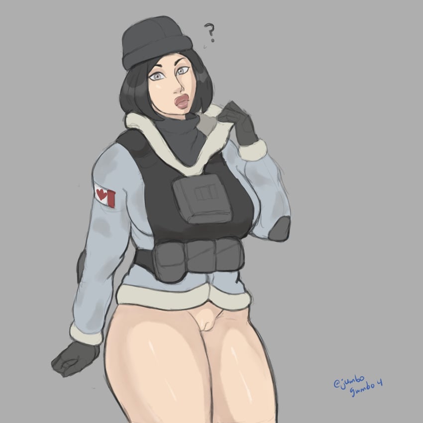 bottomless clothed frost_(rainbow_six) jumbogumbo rainbow_six_siege solo