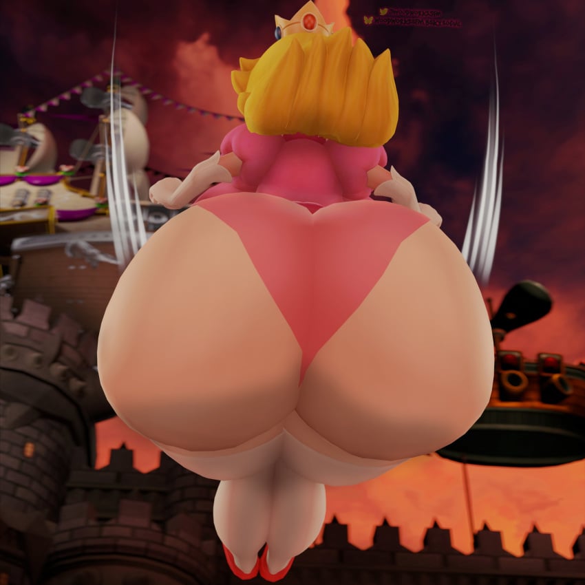 1girls 3d 3d_(artwork) ass_bigger_than_head ass_focus big_ass big_breasts breasts_bigger_than_head clothed female female_focus female_only huge_ass huge_breasts hyper_ass hyper_breasts mario_(series) nintendo princess_peach showing_ass solo super_mario_bros. tagme woodworksfm