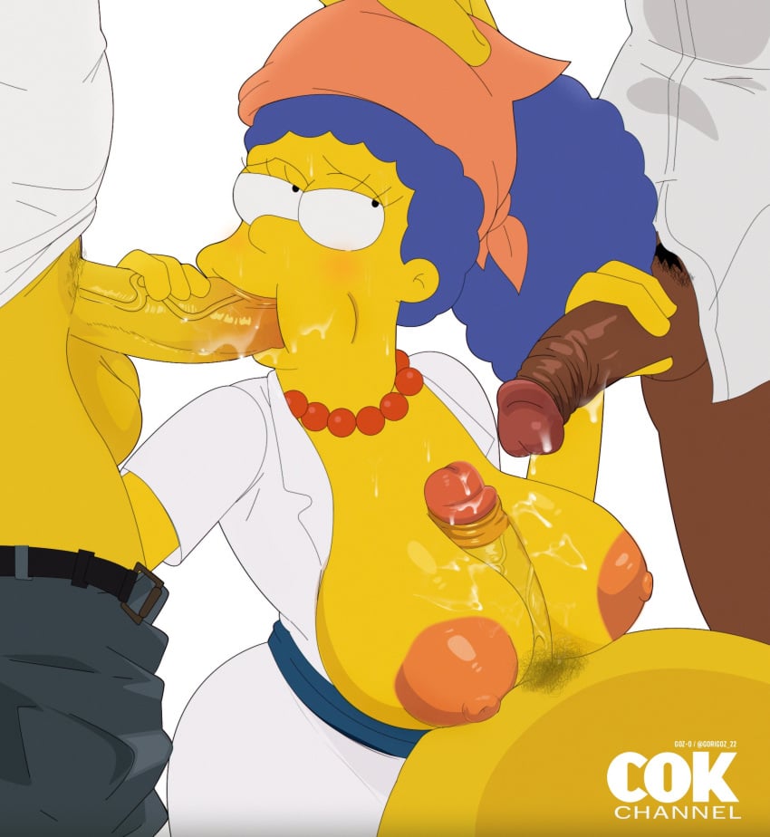 1girls 20th_century_fox 20th_century_studios big_breasts blowjob blue_hair fellatio female female_focus gosgoz handjob long_hair marge_simpson mature mature_female milf mother oral oral_sex paizuri the_simpsons titjob