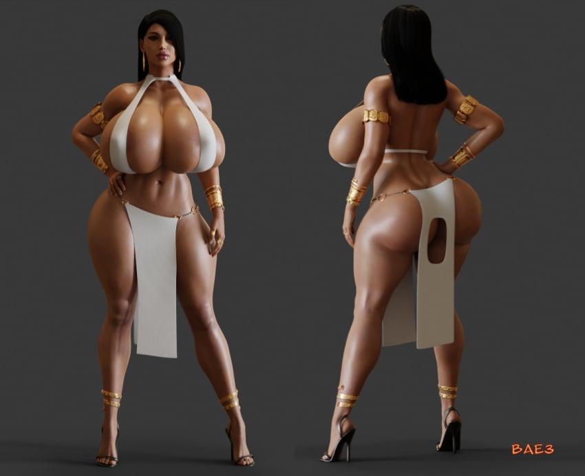 1girls 3d big_ass big_breasts bikini breasts egyptian farah hi_res high_heels huge_ass huge_breasts jewelry legend_of_queen_opala massive_breasts perfect_body princess realistic small_waist tan_body voluptuous wide_hips