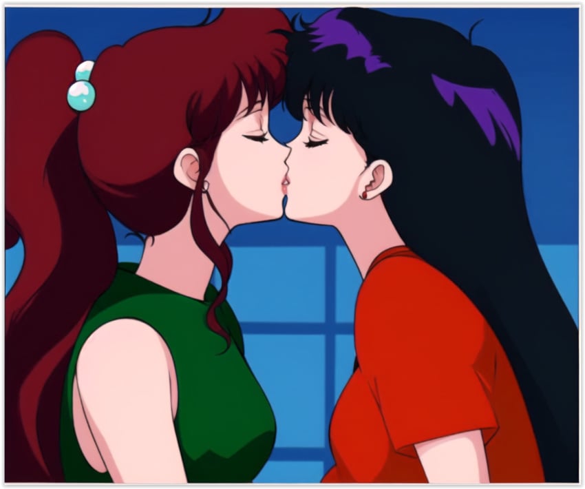 2girls ai_generated bishoujo_senshi_sailor_moon flirting girl_on_girl kissing lesbian_couple lesbian_kiss lesbian_sex lovers makoto_kino rei_hino sailor_jupiter sailor_mars yuri