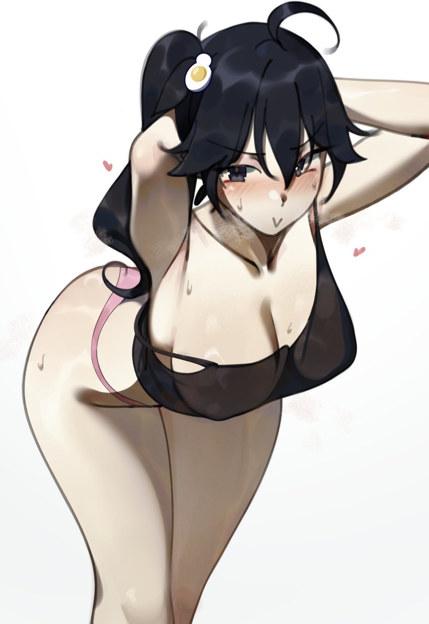 1girls araragi_karen armpits big_breasts breasts deko_morii female hips monogatari_(series) steam steaming_body thick_thighs thighs wide_hips