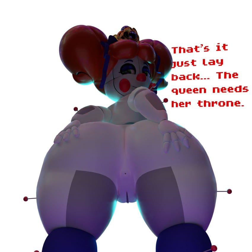 animatronic anus ass ass asshole big_ass big_butt bow bow_in_hair bow_ribbon butt_spread circus_baby circus_baby_(fnaf) circus_queen_(justaperson) clown clown_girl crown five_nights_at_freddy&#039;s five_nights_at_freddy&#039;s:_sister_location g0g0g0g0g0g ginger ginger_hair heavenly_ass huge huge_ass imminent_facesitting imminent_fellatio low-angle_view orange_hair pussy red_hair robot robot_girl royal royalty sister_location spread_anus spread_butt spread_legs spreading thick thick_thighs tiara viewed_from_below white_skin white_skin_(monochrome)