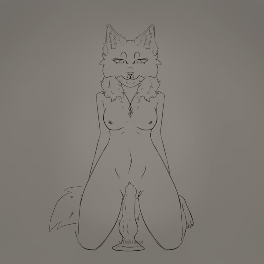 breasts dildo female knotted_dildo mask naked_female oc saltnotdead therian therianthrope wolf_ears wolf_mask wolf_tail