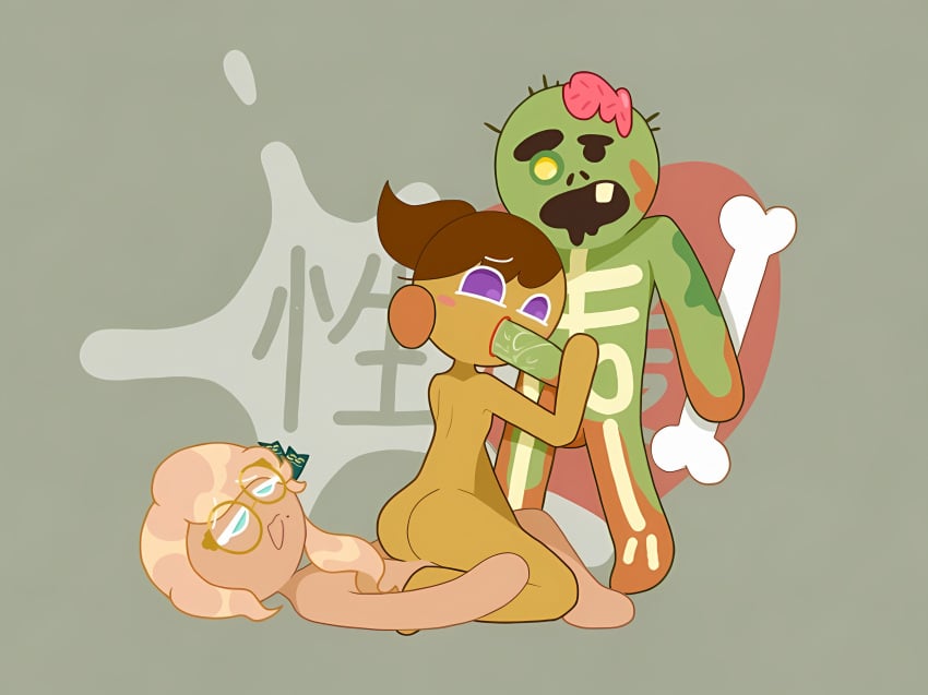 1girls 2boys ai_upscaled blowjob cookie_run cookie_run_ovenbreak earl_grey_cookie gingerbright miscon tagme traced traced_art vaginal_penetration vaginal_penetration vaginal_sex zombie_cookie