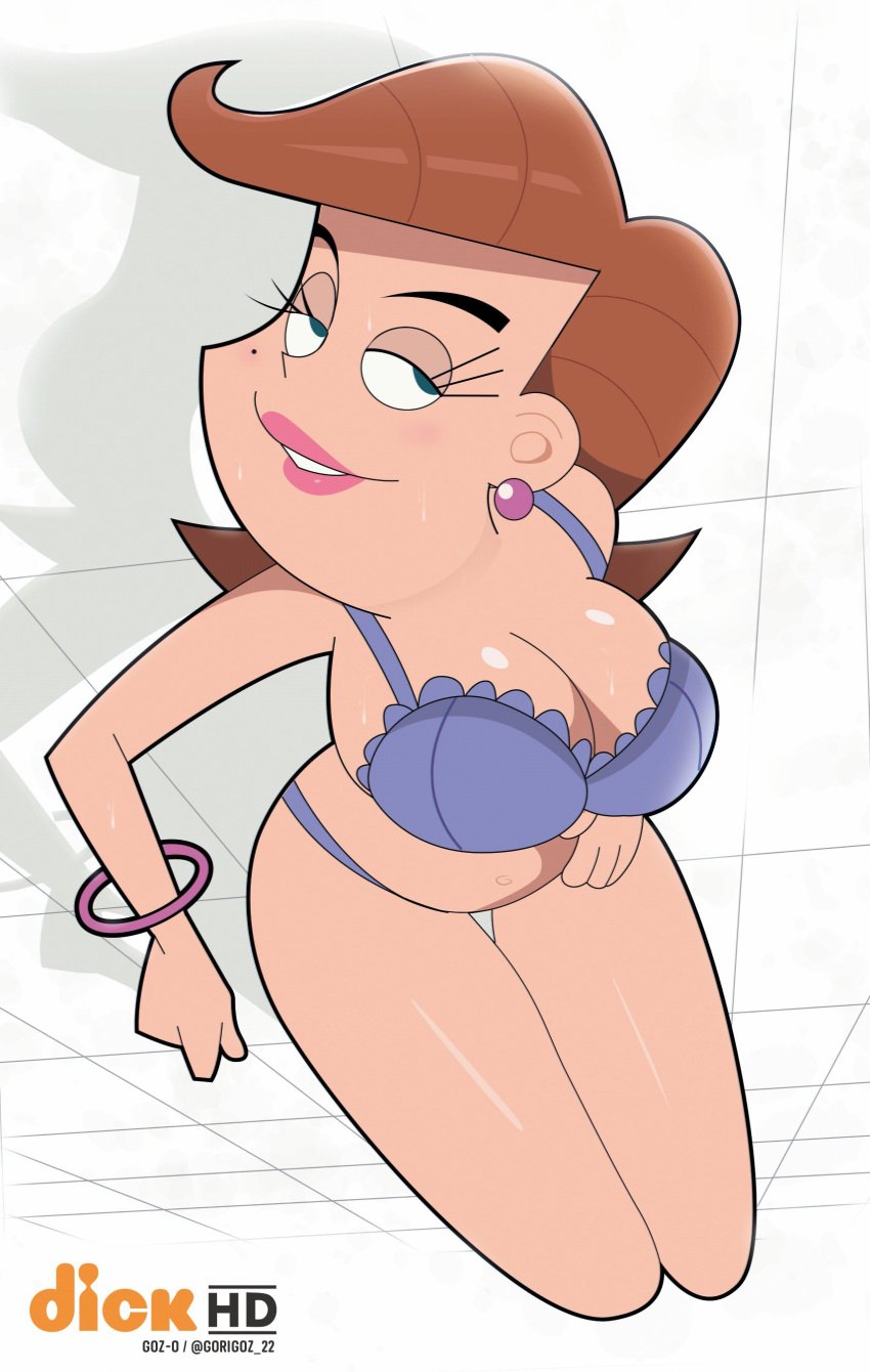 1girls breasts brown_hair female female_focus gosgoz light-skinned_female light_skin mature mature_female milf mother nickelodeon the_fairly_oddparents timmy's_mom