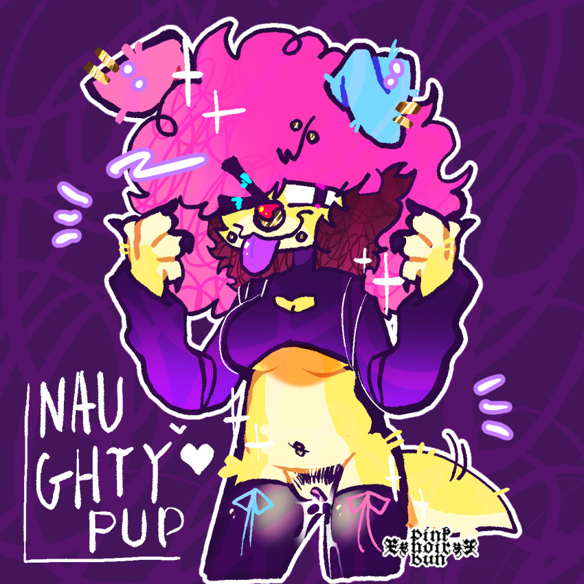 cute furry fursona pink_hair pussy