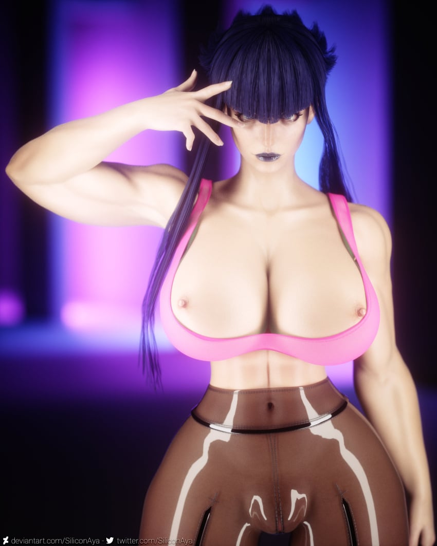 1girls 3d big_breasts breasts capcom female huge_breasts manon_legrand nipples pussy siliconaya solo street_fighter street_fighter_6 translucent_clothing