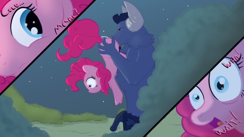 earth_pony equine female friendship_is_magic hair horse iron_will_(mlp) male mammal my_little_pony myfriendsmustntknow nude penis pink_hair pinkie_pie_(mlp) pony restrained straight straight_hair