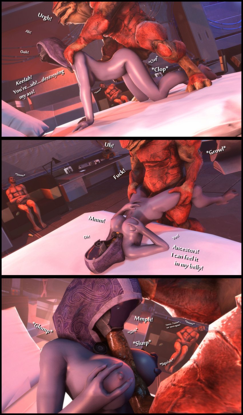 3d alien_boy alien_girl anal_sex ass breast_squeeze breasts cheating comic comic_page doggy_style fellatio foab30 hand_on_belly hand_on_breast happy_sex huge_breasts krogan looking_pleasured mass_effect missionary_position nipples oral quarian sfm size_difference sleeping smile stomach_bulge tali&#039;zorah_nar_rayya titfuck titfuck-blowjob titjob urdnot_wrex wide_hips