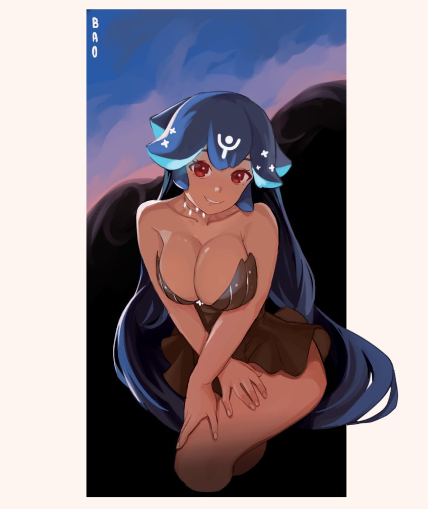 1girls adult adult_female bao_(vtuber) bare_arms bare_chest bare_hands bare_knees bare_legs bare_shoulders bare_skin bare_thighs black_clothes black_dress black_outfit black_topwear blue_eyebrows blue_hair blue_hair_female breasts busty busty_female busty_girl cleavage clothes collarbone curvaceous curvaceous_body curvaceous_female curvaceous_figure curvaceous_hips curvaceous_thighs curvy curvy_body curvy_female curvy_figure curvy_hips curvy_thighs dot_nose dress exposed_arms exposed_chest exposed_legs exposed_shoulders exposed_skin exposed_thighs female female_focus female_only fingernails fingers hand_on_leg hand_on_own_leg hand_on_own_thigh hand_on_thigh hands_on_leg hands_on_own_leg hands_on_own_thigh hands_on_thigh high_resolution highres hourglass_figure knees large_breasts lean_body lean_figure legs lips long_hair looking_at_viewer mature mature_female narrow_waist outfit red_eyes red_eyes_female shoulders sitting slender_body slender_waist slim_girl slim_waist smile smiley_face smiling smiling_at_viewer smirk solo the_bikini_bottoms thernz thick_thighs thighs thin_waist topwear upper_body virtual_youtuber vtuber vtuberfanart wide_hips