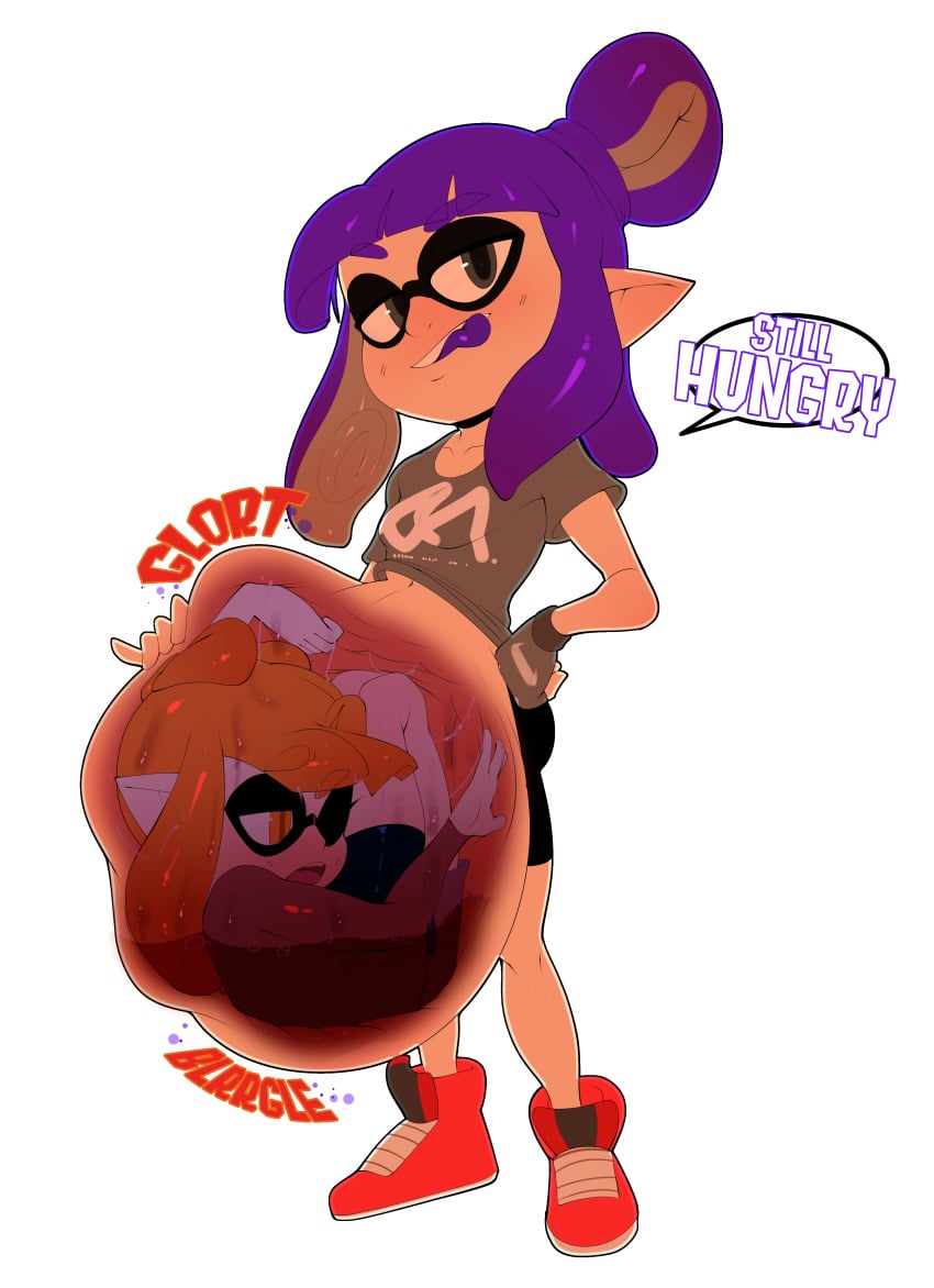 inkling_girl same_size_vore soft_vore splatoon struggling struggling_prey theboogie unwilling unwilling_prey vore vore_belly