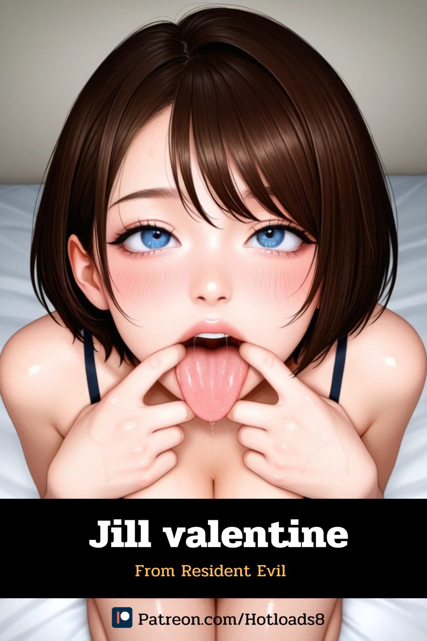 hotload-8 jill_valentine open_mouth patreon resident_evil