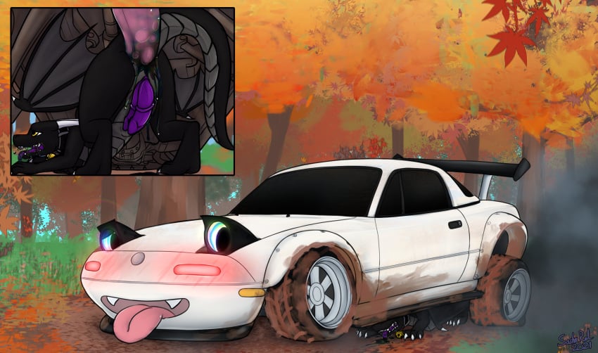 2_penises absurd_res all_fours anal anus ass_up bell bell_collar blush bodily_fluids car collar crush cum detailed detailed_background diphallia diphallism dire_car dire_machine dire_vehicle disgusted dragon dragons_fucking_cars duo erection feral forest fyrre_(fyrrex) gay genital_fluids genitals grin happy hi_res humanoid_genitalia humanoid_penis interspecies living_car living_machine living_vehicle looking_at_another looking_at_partner looking_back looking_back_at_another looking_back_at_partner looking_pleasured machine male male/male mechaphilia_(artist) mud mudding multi_genitalia multi_penis mythological_creature mythological_scalie mythology non-human nude offroad oil outdoor_sex outdoors penetration penis plant pressing_against public public_sex purple_penis rough_sex scalie sex size_difference smaller_penetrated smile smoke soot tagme tongue tongue_out tree ugly_bastard vehicle vertical_diphallism what_the_fuck wheel