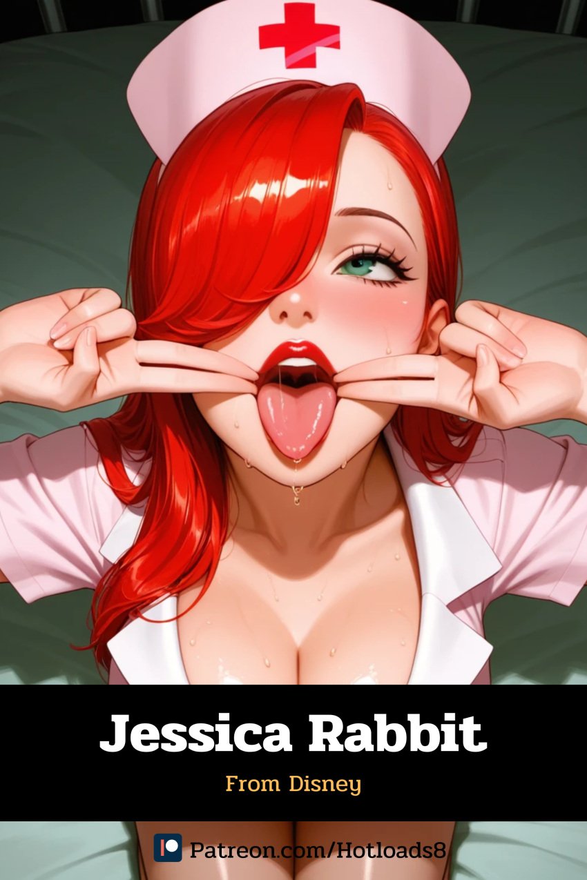 disney hotload-8 jessica_rabbit nurse open_mouth patreon