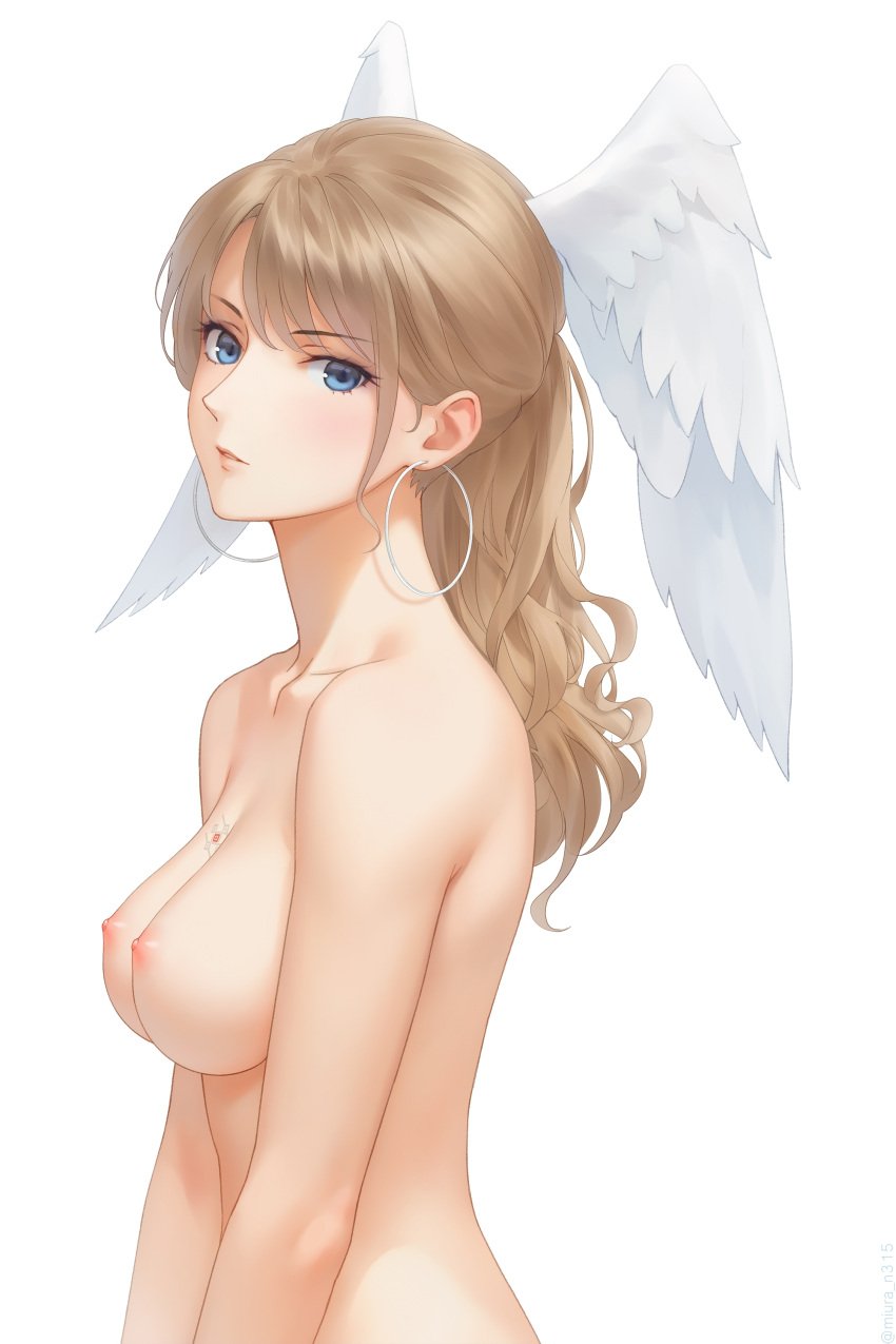 1girls eunie_(xenoblade) female female_only miura-n315 nintendo nipples nude nude_female tagme wings wings_on_head xenoblade_(series) xenoblade_chronicles_3