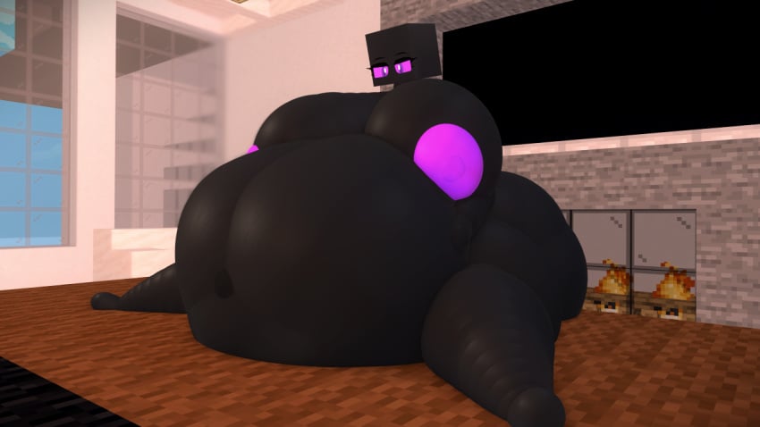 enderlady_(hbtheender) enderwoman hbtheender humanoid hyper_ass hyper_belly hyper_breasts large_belly pregnant purple_areola sitting_on_floor tagme