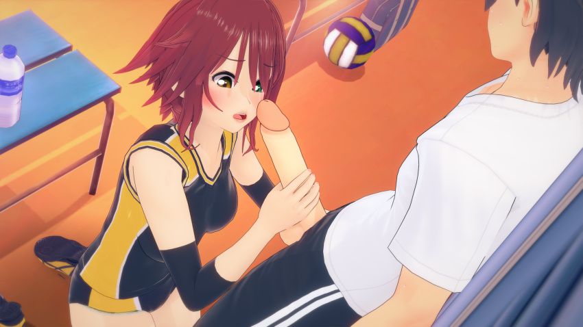 bellsrow big_penis handjob koikatsu red_hair tagme volleyball