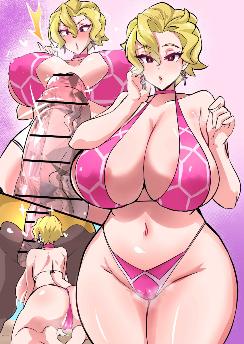 1girls artist_request blonde_hair breasts briar_(pokemon) censored drowzee female game_freak generation_1_pokemon huge_cock imminent_sex interspecies large_breasts nintendo penis pokémon_(species) pokemon pokemon_sv pokephilia short_hair yellow_body