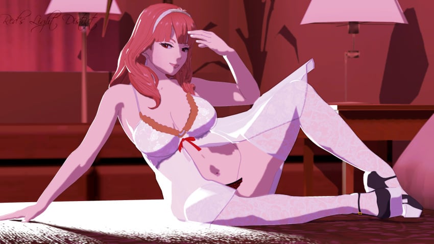 3d celica_(fire_emblem) fire_emblem fire_emblem_echoes:_shadows_of_valentia fire_emblem_gaiden gunchapred high_heels lingerie panties reds_light_district source_filmmaker stockings tagme