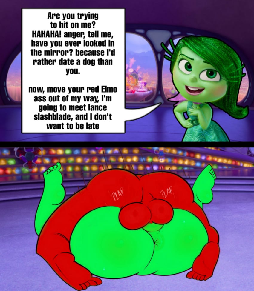 anger_(inside_out) barefoot disgust_(inside_out) dubious_consent feet inside_out inside_out_2 instant_loss instant_loss_2koma insult mating_press pixar rape soles