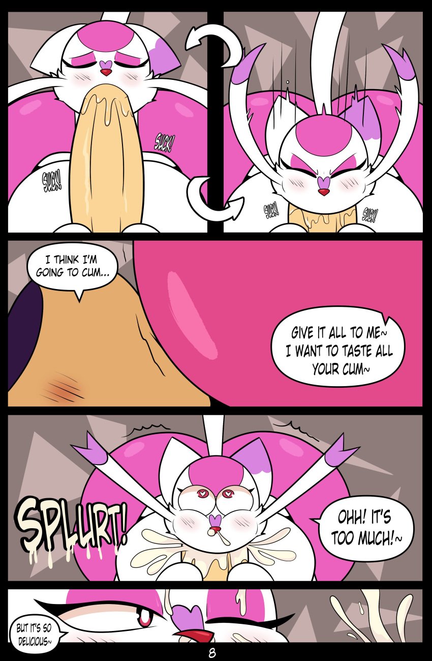 2024 5_panel_comic absurd_res anthro ass big_butt black_text blush bodily_fluids breasts closed_eyes comic cum cum_from_nose cum_in_mouth cum_in_nose cum_inside cum_on_face dialogue directional_arrow duo ejaculation ellipsis english_text exclamation_point eyebrows eyelashes eyeshadow fellatio female generation_2_pokemon generation_5_pokemon genital_fluids genitals heart_pupils hi_res luanctoons makeup male male/female mienshao motion_lines nintendo one_eye_closed oral page_number penile penis pink_butt pokemon pokemon_(species) pokemon_mystery_dungeon pupils quilava quill_(luanctoons) red_eyes red_nose saliva saliva_on_penis sex sound_effects speech_bubble spike_chunsoft talking_to_another text white_breasts white_pupils white_sclera white_text