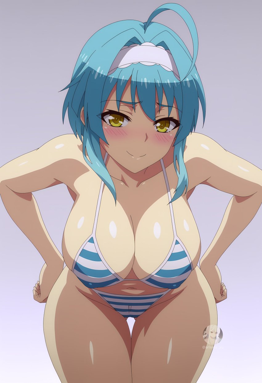 ai_generated arisato_yu bikini light-skinned_female nonaka_yuki shinmai_maou_no_testament