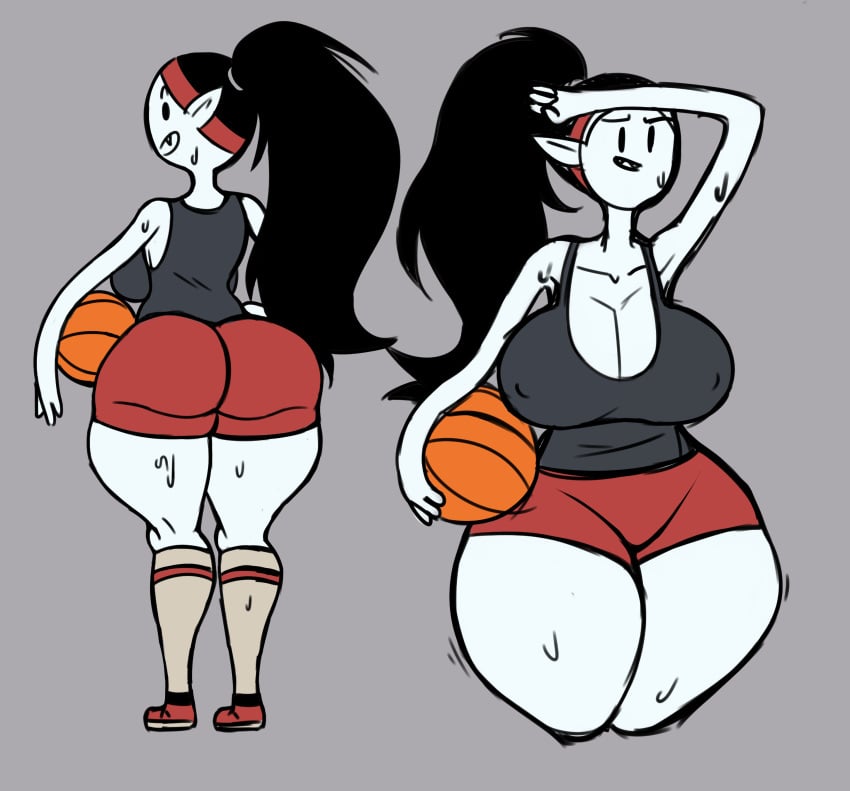 adventure_time adventure_time:_fionna_&_cake artist_request basket basketball basketball_shorts big_ass big_breasts black_hair bubble_ass bubble_butt doodle marceline marceline_abadeer marceline_the_vampire_queen short_shorts shorts sketch twintails vampire