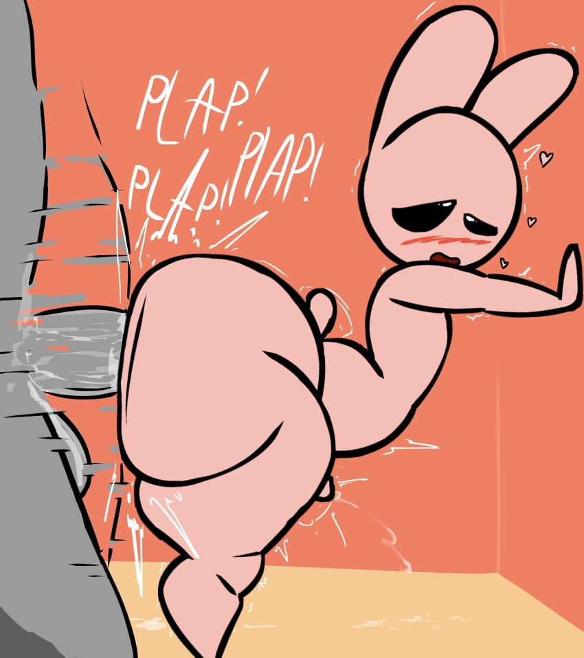 absurd_res anthro ass big_butt blush blushing bodily_fluids bunny_maloney bunny_maloney_(character) cum duo genital_fluids genitals hamish heart_symbol hi_res huamnenoughbb huamnenoughbb_(artist) huge_butt lagomorph leporid male male/male mammal orgasm_face penis rabbit sex solo_focus tagme