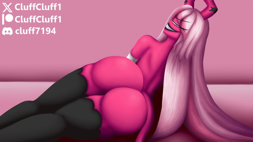 art_trade ass big_ass cluff cluffcluff1 demon demon_girl helluva_boss huge_ass pink succubus tagme verosika_mayday_(helluva_boss)