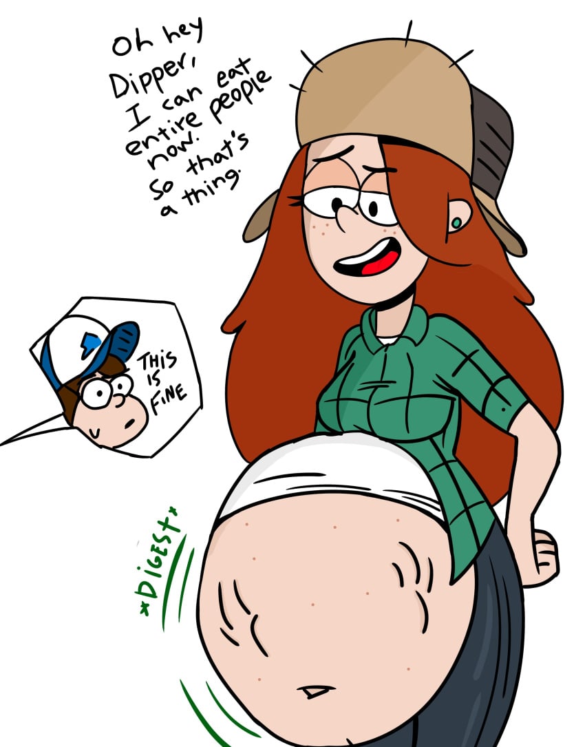 1girls deviantart deviantart_link deviantart_username digestion dipper_pines disney disney+ disney_channel disney_xd gravity_falls kaboot vore vore_belly wendy_corduroy