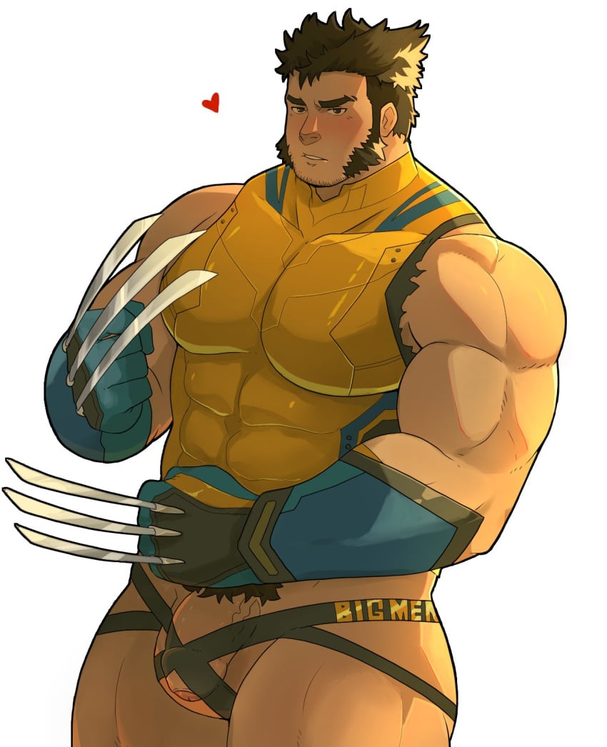 balls bara biceps big_balls big_penis blush bulge claws clothing daddy deadpool_&_wolverine_(2024) ho_tdoug logan_(x-men) male male_only male_pubic_hair manly marvel marvel_comics mature_male muscular_male nude pecs penis tight_clothing wolverine_(x-men) x-men