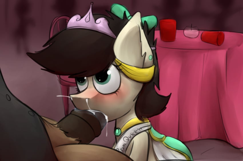 blush crossdressing cum cum_in_mouth cum_inside earth_pony equine fellatio horse male mammal marsminer my_little_pony oral pone_keith pony prom prom_queen public sex yaoi