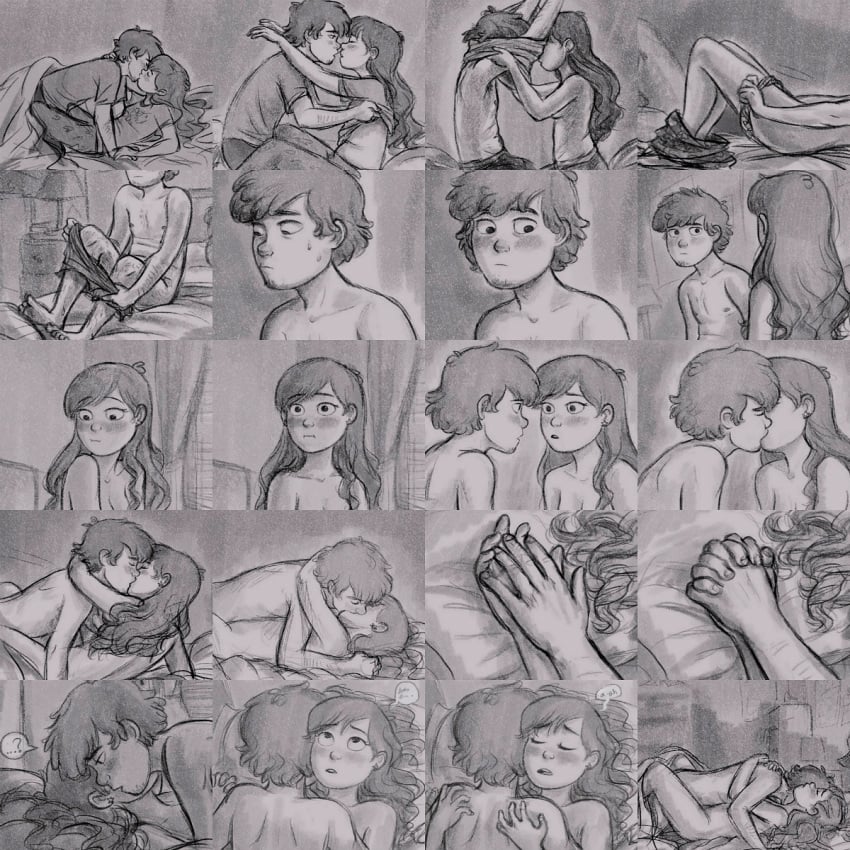 1boy 1girls bed bedroom brother brother_and_sister comic dipper_pines disney disney_channel doublepines female gravity_falls greyscale hand_holding hands_on_back incest interlocked_fingers kiss looking_at_another mabel_pines male male_and_female_focus missionary_position monochrome opposite_sex_twins romantic sex sister smooth_skin speech_bubble straight stubble twincest twins undressing vaginal_penetration vaginal_sex wholesome