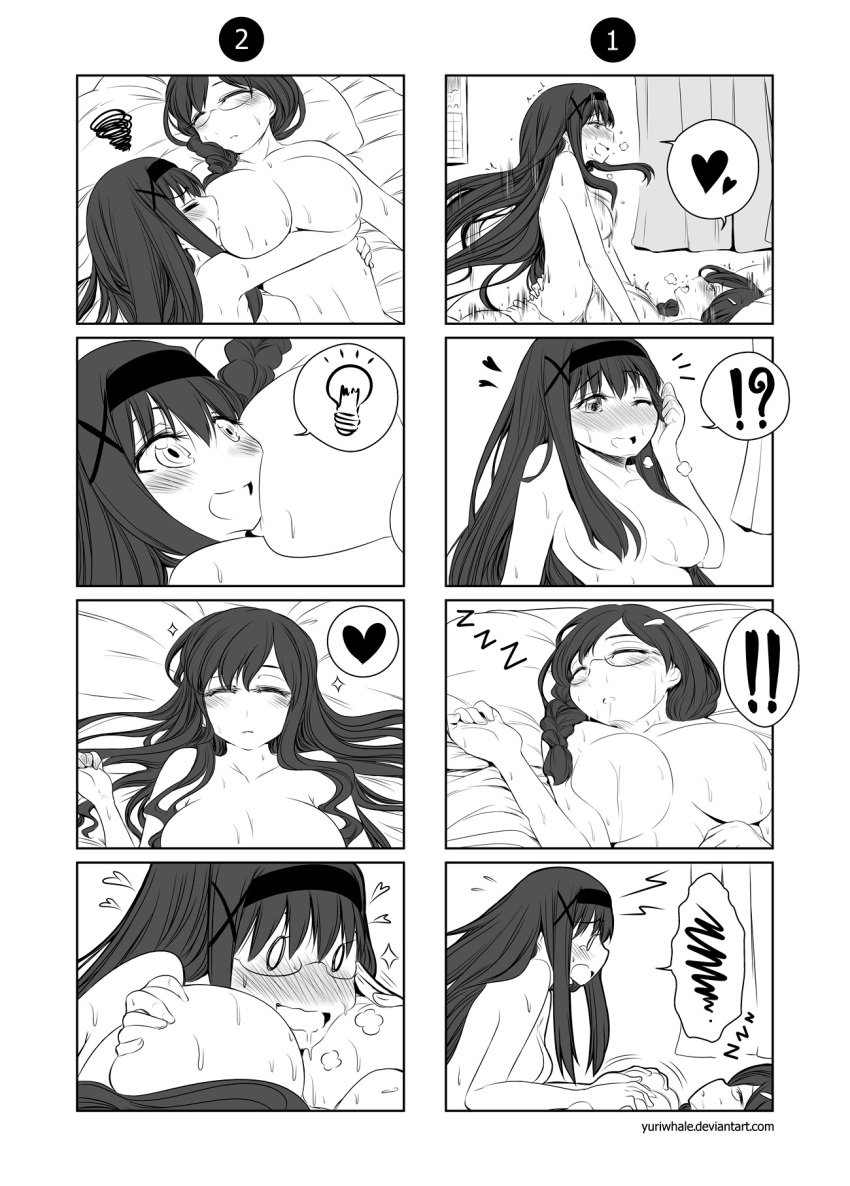 comic cousins female incest kitajima_kaede kitajima_sara monochrome multiple_girls sono_hanabira_ni_kuchizuke_wo yuri yuriwhale