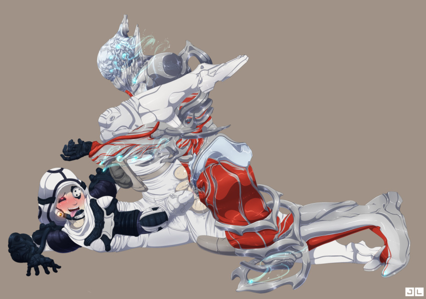 ahe_gao cressa_tal_(warframe) female grineer jlullaby male nekros_(warframe) sex stomach_bulge straight warframe