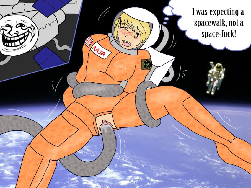 2015 astronaut blush earth frakkafukkenfractalz human inanimate international_space_station living_machine meme nasa penetration pussy rage_comics redraw sex space spacesuit straight tentacle trollface vaginal_penetration