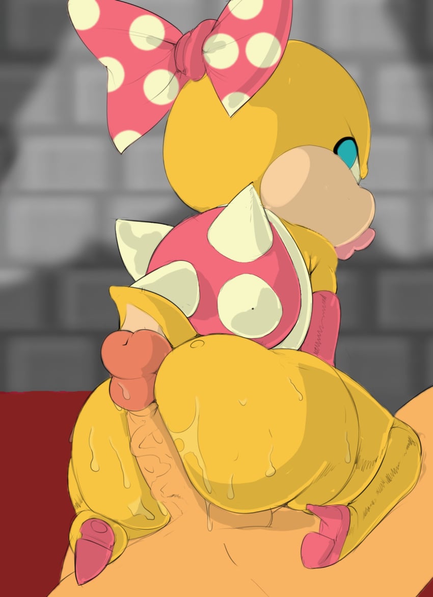 2015 anthro ass balls big_ass buttjob erection female koopa koopalings male mario_(series) nintendo penis scalie sex straight theboogie wendy_o._koopa