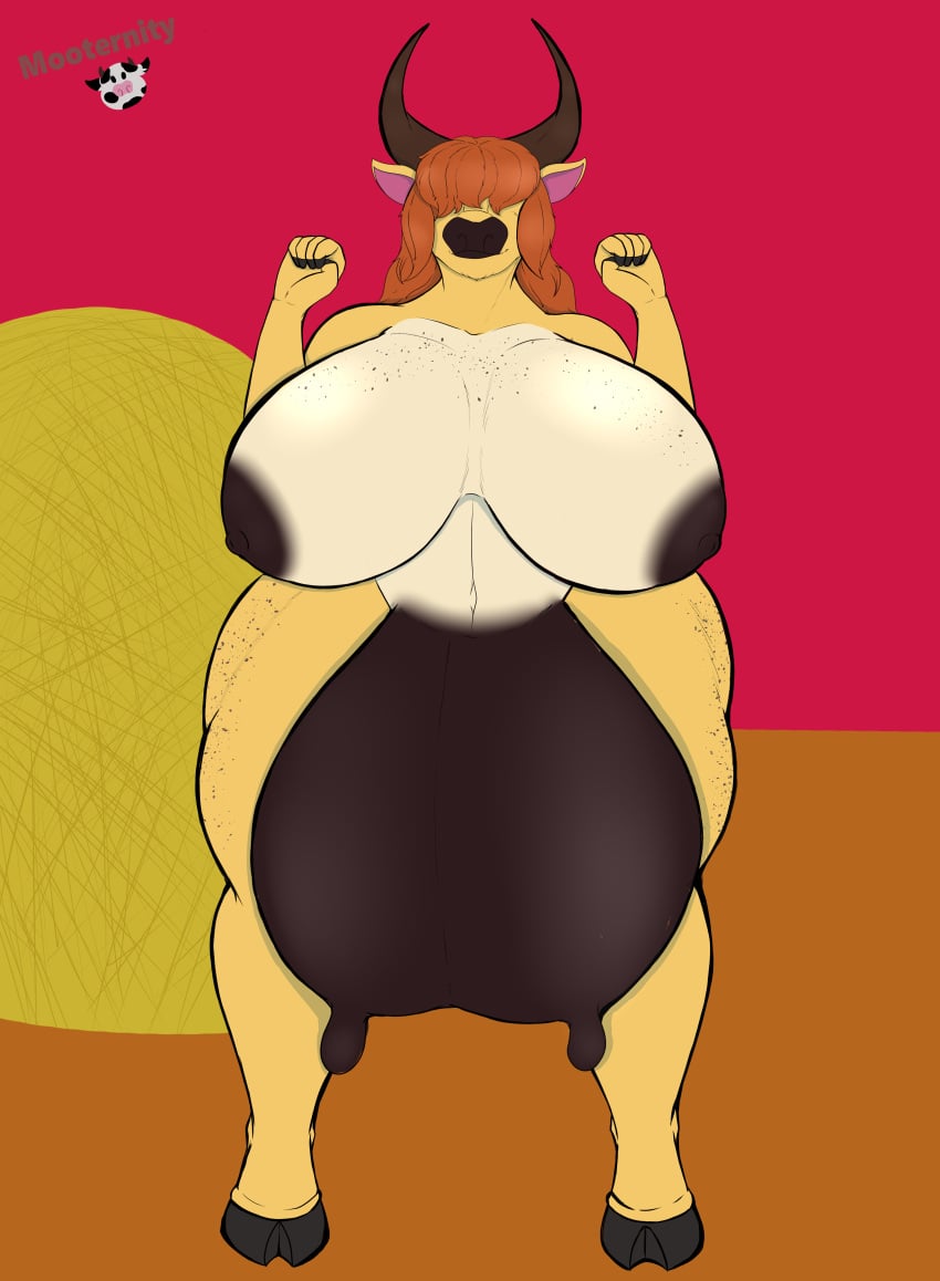 absurd_res animal_genitalia anthro ass balls big_balls big_breasts bovid bovine breasts breasts_and_teats cattle equine_genitalia fur futanari genitals gynomorph herm hi_res huge_balls huge_breasts hyper hyper_breasts hyper_genitalia intersex mammal nipples nude slowdancer teats thick_thighs udders