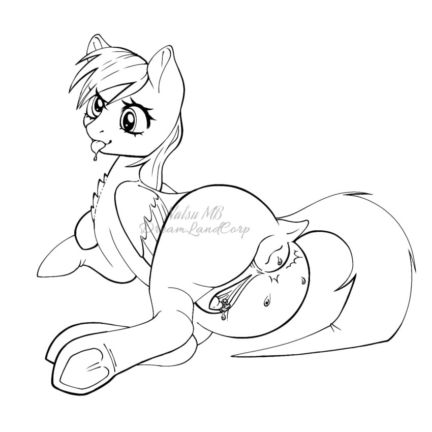 ass_focus black_and_white cute derpy_hooves dreamlandcorp female female_focus female_only ibispaintx line_art mlp_g4 my_little_pony puffy_anus pussy sitting tounge_out vagina vagina_focus vaginal_juices