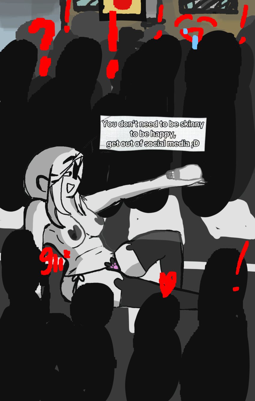 1girls animation_meme_community belly_button belly_fat big_breasts black_panties braless chubby chubby_female exposed exposed_breasts exposed_nipples female hand_on_hip instagram inverted_nipples kenzou naked naked_female nude nude_female ptitefrite solo solo_female thick_thighs tiktok youtube