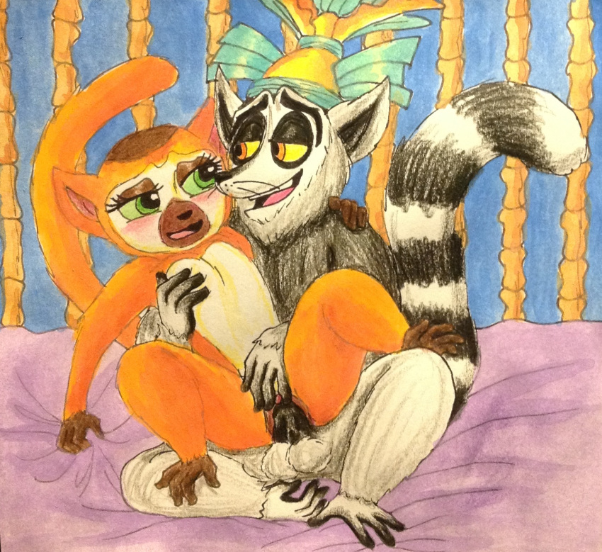 1boy 1boy1girl 1girls all_hail_king_julien blush clover_(madagascar) dreamworks female furry furry_only interspecies king_julien madagascar_(series) male penetration puku83 sex straight tagme