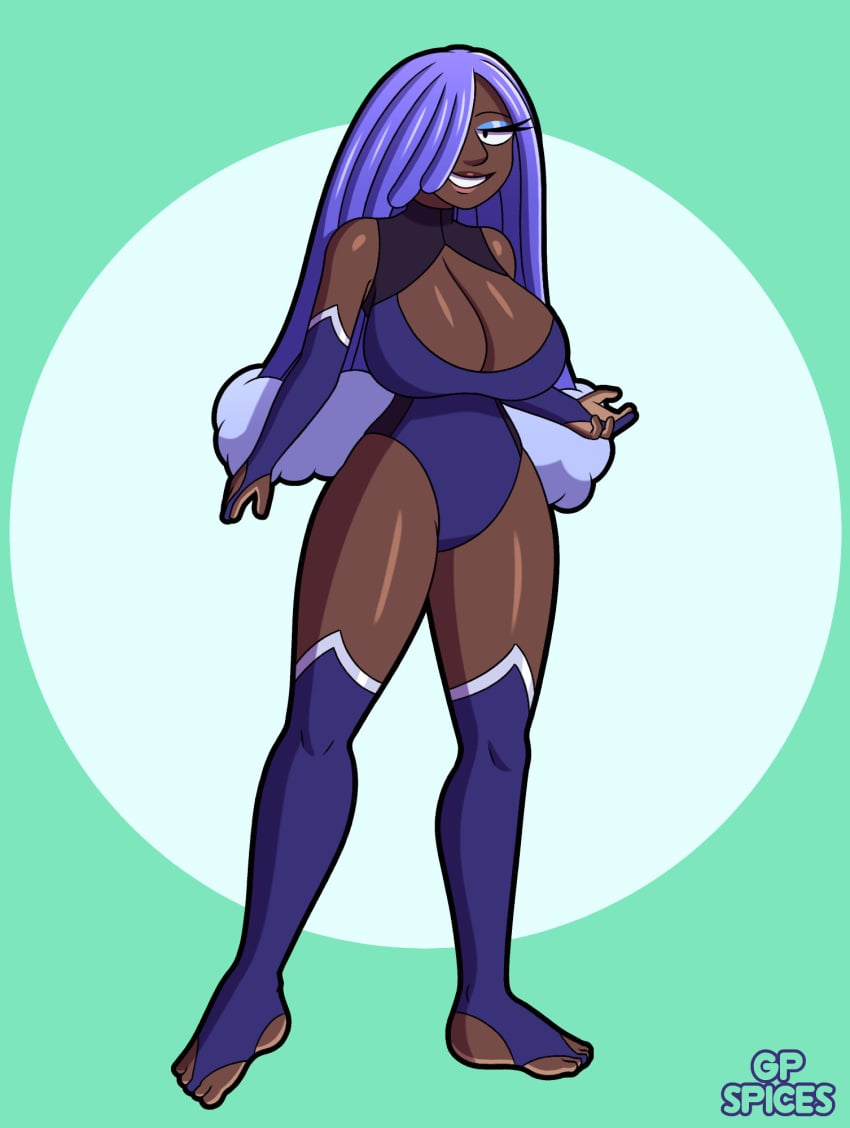 big_ass big_breasts breasts dreadlocks female fludtide gp_spices long_hair original original_art original_artwork original_character purple_hair redesign reference reference_image sfw super_villain water water_user waterbender waterbending