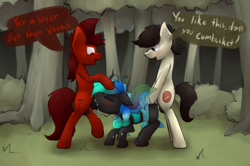 anal changeling cum cum_in_ass cum_in_mouth cum_inside fellatio forced group group_sex male mars_miner marsminer my_little_pony oc:pone_keith oral rape sex spitroast yaoi