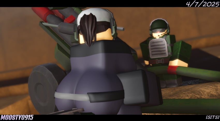 1girls 2025 2boys 3d armor armored artillery artillery_(tdx) ass ass_focus baseball_cap big_ass black_gloves blue_clothing blue_sleeves blush bodysuit boots brown_hair cap clothed clothed_female clothed_male dated day discord_tag dominant dominant_female eyewear facesit facesitting facesitting_through_clothes female female_focus fully_clothed fully_clothed_female fully_clothed_male gasp gasping glove gloves green_clothing green_sleeves grey_shoes hat headset headset_microphone headwear jumpsuit letterbox letterboxed looking looking_at_another male mechanic military military_uniform moosty open_mouth outside pale-skinned_female pale-skinned_male pale_skin ponytail roblox roblox_game robloxian rolled_up_sleeves sand shocked shocked_expression shoes sitting sitting_on_face sitting_on_person standing sunglasses tactical tactical_gear tactical_vest thick_thighs thighs tight tight_bodysuit tight_clothes tight_clothing tight_pants tower_defense_x vest watermark white_cap white_hat xwm_turret_pilot